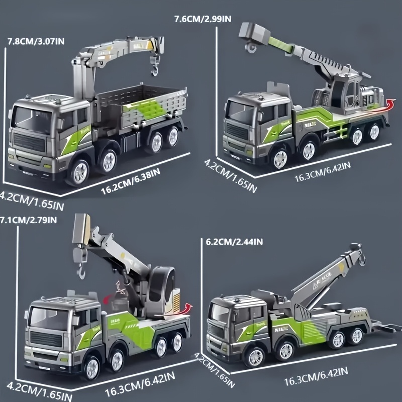 Heavy Duty Crane Trailer Rescue Vehicle Toy